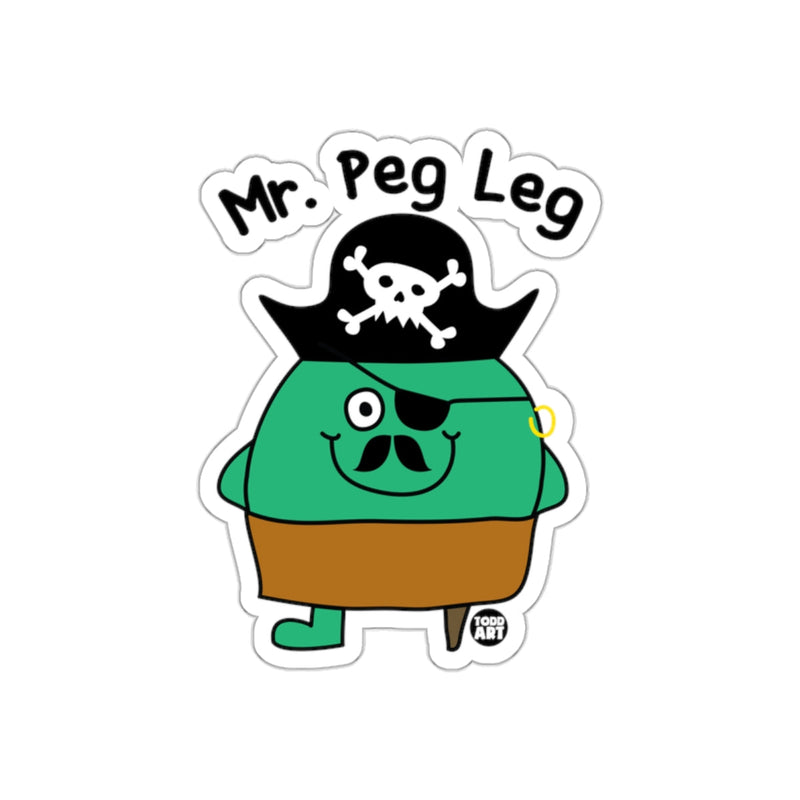 Load image into Gallery viewer, Mr. Peg Leg Pirate Character Sticker Product
