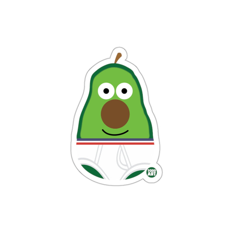 Load image into Gallery viewer, Cute Green Smiling Avocado Character Sticker
