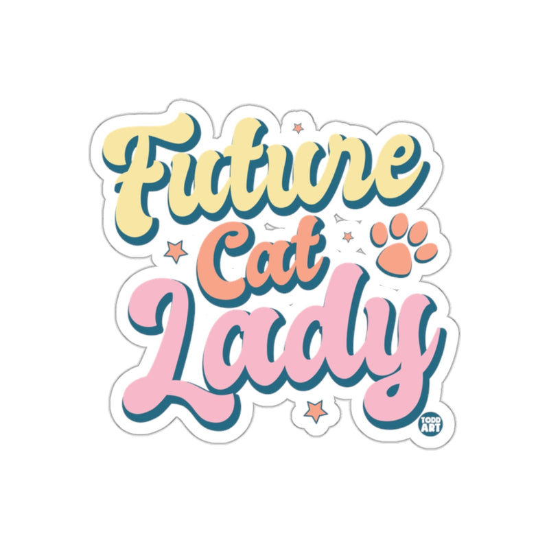 Load image into Gallery viewer, Future Cat Lady Colorful Decorative Sticker
