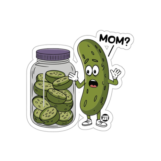 Pickle Worried About Family Inside A Jar Asking Mom sticker