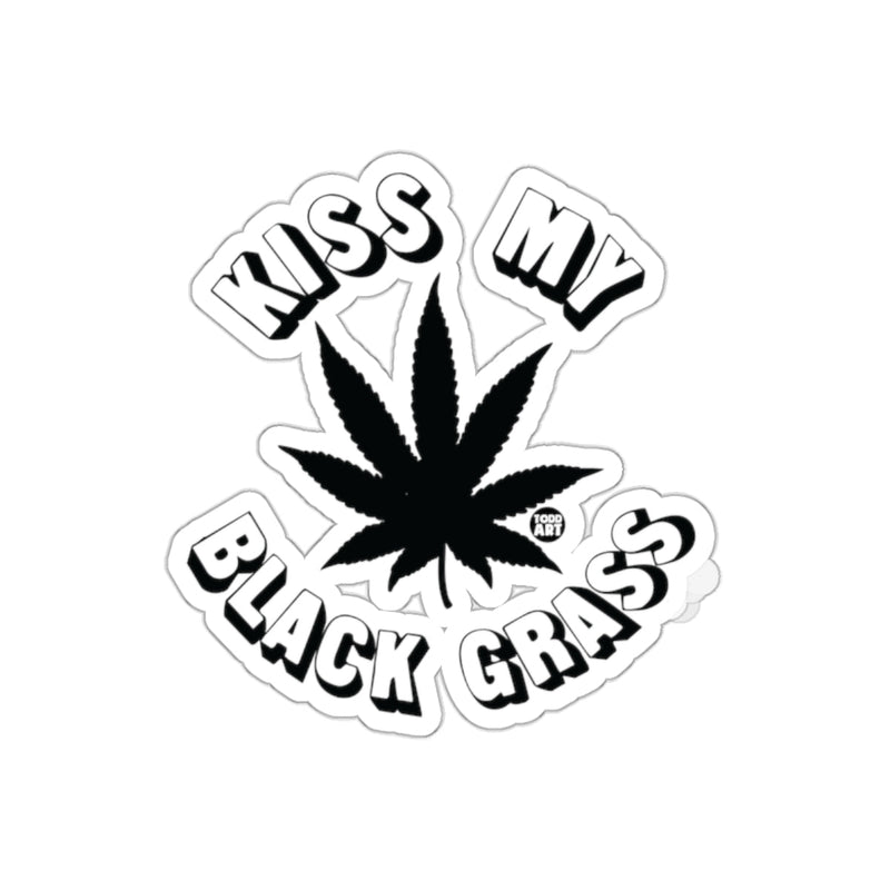 Load image into Gallery viewer, Kiss My Black Grass Bold Typography Art Sticker
