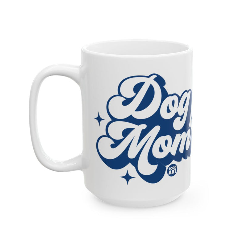 Load image into Gallery viewer, Dog Mom Mug with Blue Text Perfect for Pet Lovers
