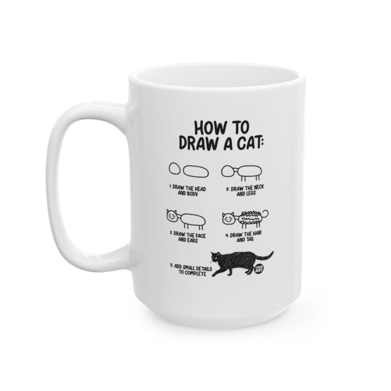 Load image into Gallery viewer, How to Draw a Cat Step by Step on Ceramic Mug
