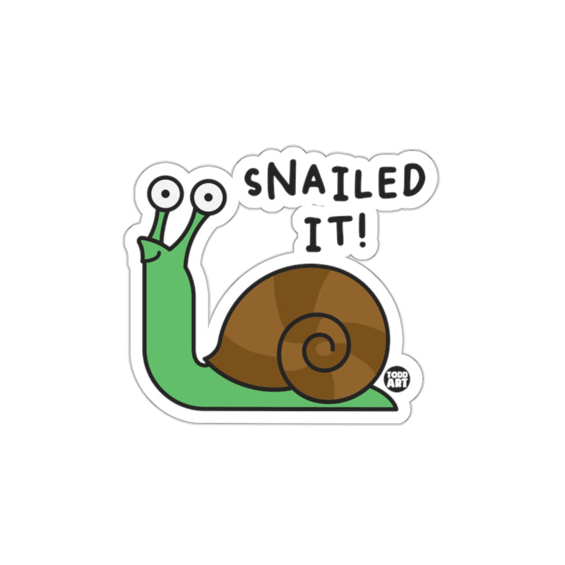 Load image into Gallery viewer, Funny Snailed It Snail with Eyes Sticker for Laughter
