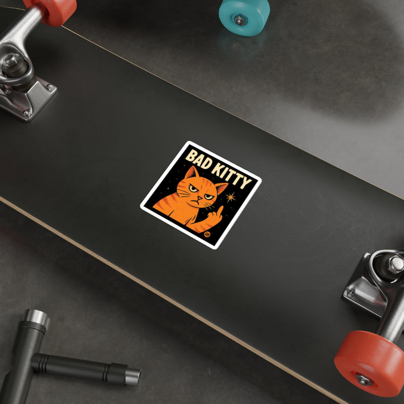 Load image into Gallery viewer, Bad Kitty Sticker with Angry Cat Design for Fun
