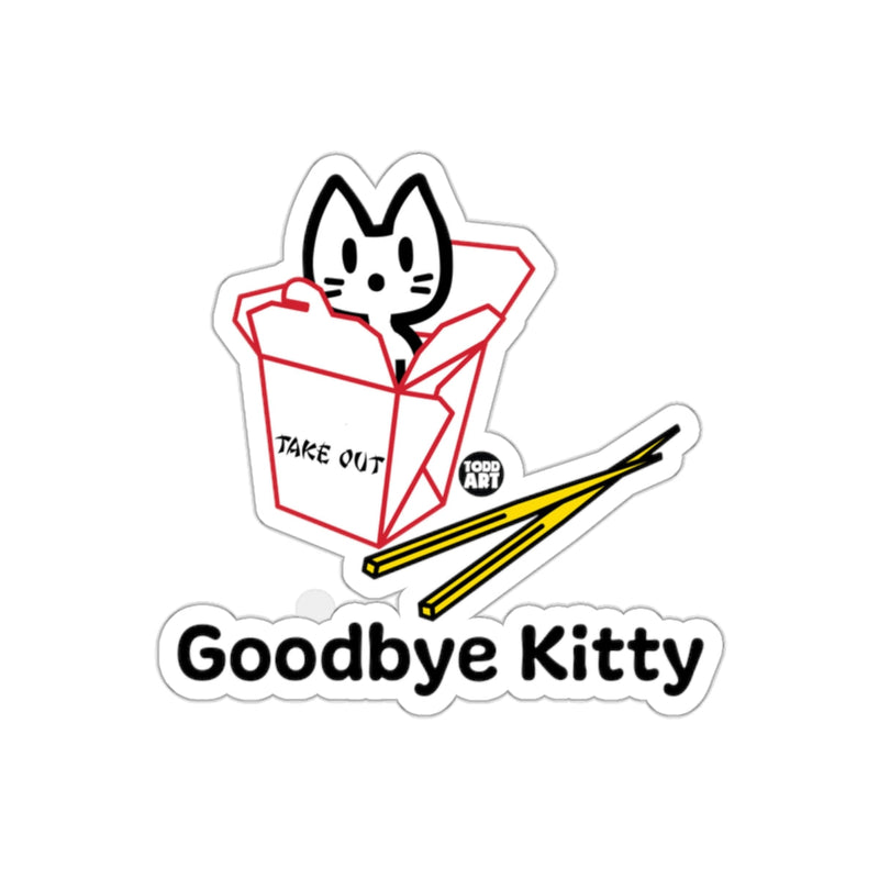 Load image into Gallery viewer, Goodbye Kitty Take Out Box With Chopsticks Sticker
