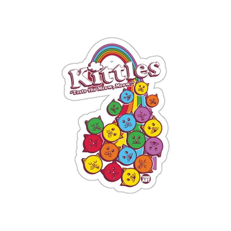 Load image into Gallery viewer, Kittles Taste the Meow Meow Rainbow Cat Sticker
