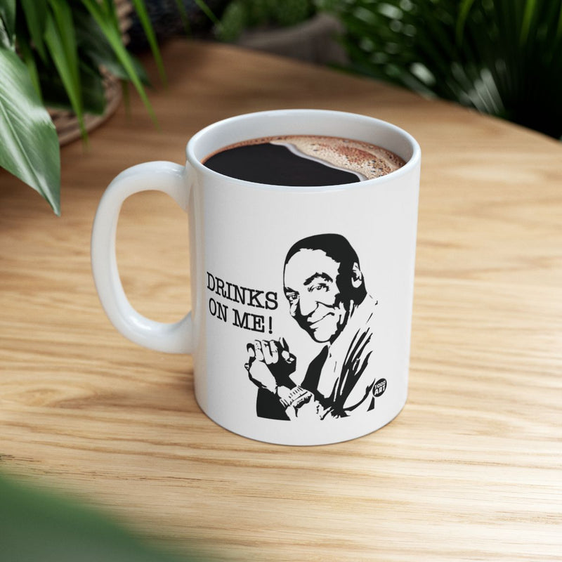 Load image into Gallery viewer, Drinks On Me Coffee Mug Humorous Design Beverage Cup
