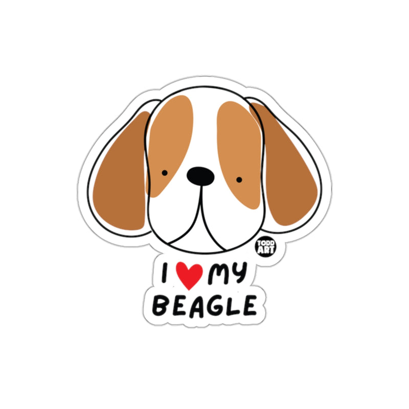 Load image into Gallery viewer, I Love My Beagle Cute Dog Sticker for Dog Lovers
