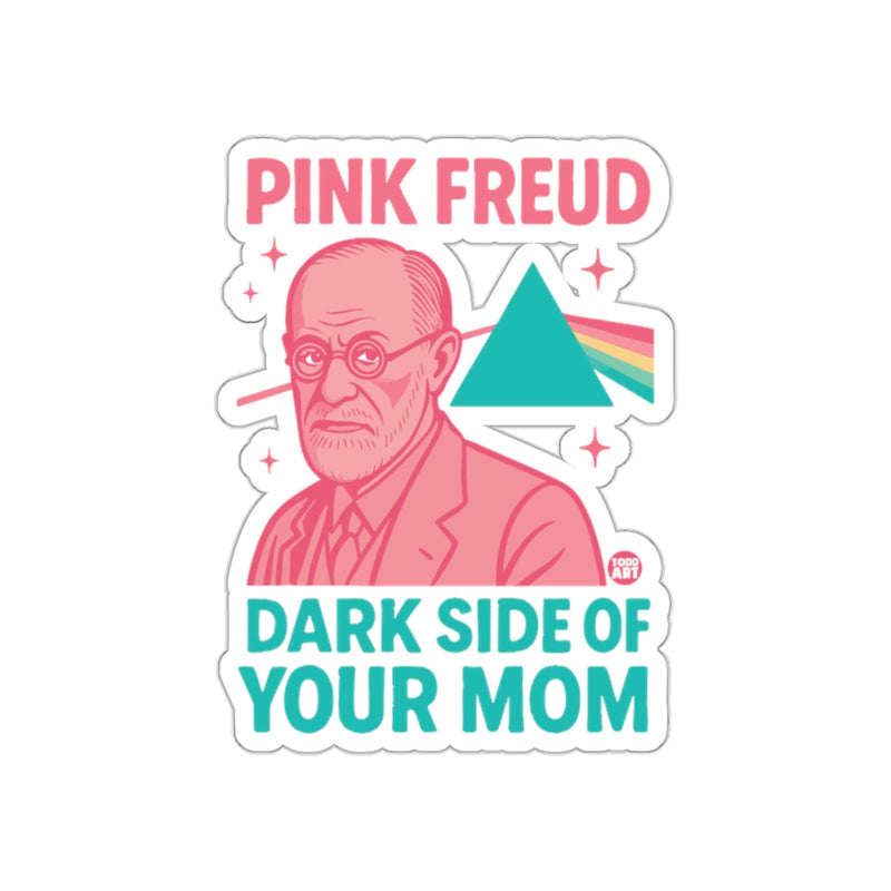 Load image into Gallery viewer, Pink Freud Dark Side of Your Mom Graphic Design sticker
