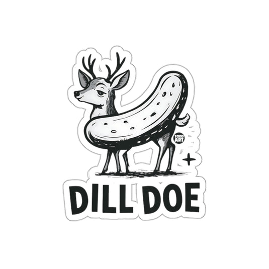 Dill Doe The Deer Pickle Hybrid Funny Art Print sticker
