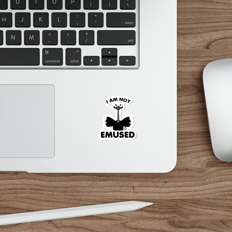 Load image into Gallery viewer, I Am Not Emused Funny Sticker for Laptops and Notebooks
