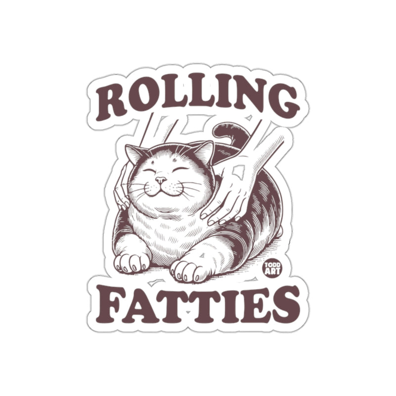 Load image into Gallery viewer, Rolling Fatties Funny Cat Graphic Sticker
