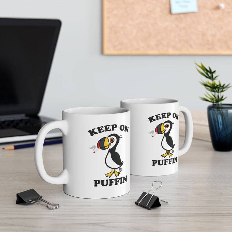 Load image into Gallery viewer, Keep On Puffin Design Mug Perfect for Coffee
