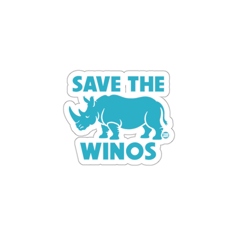 Load image into Gallery viewer, Save The Winos Rhino Sticker Design
