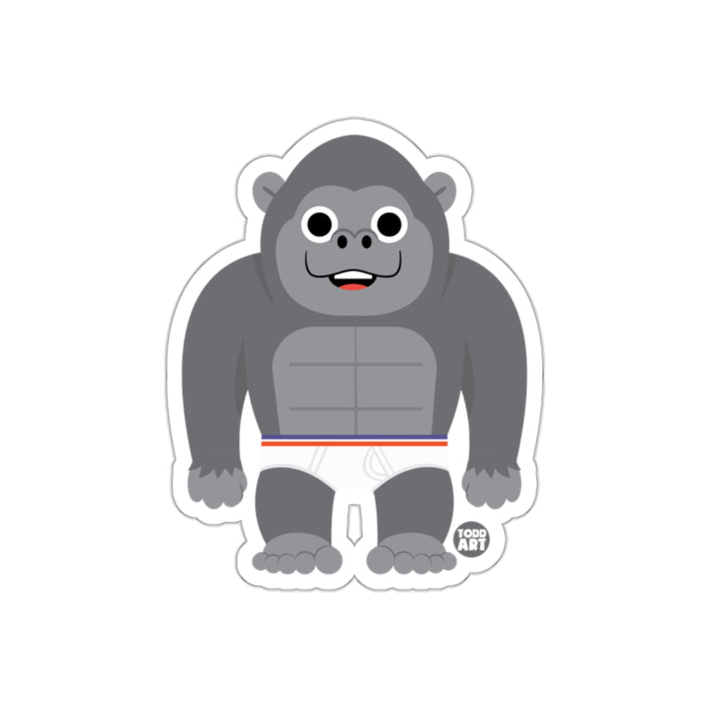 Load image into Gallery viewer, Cartoon Gorilla Character in Boxer Shorts Sticker
