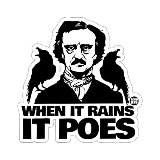 Edgar Allan Poe Raven Pun When It Rains It Poes 