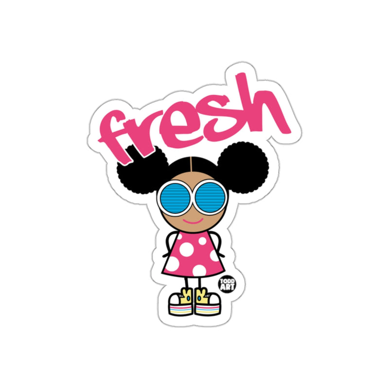 Load image into Gallery viewer, Fresh Girl with Sunglasses and Polka Dot Dress Sticker

