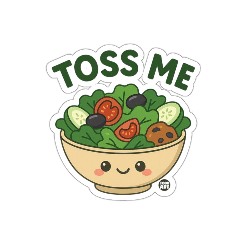 Load image into Gallery viewer, Toss Me Cute Salad Bowl Sticker Fun Design Sticker
