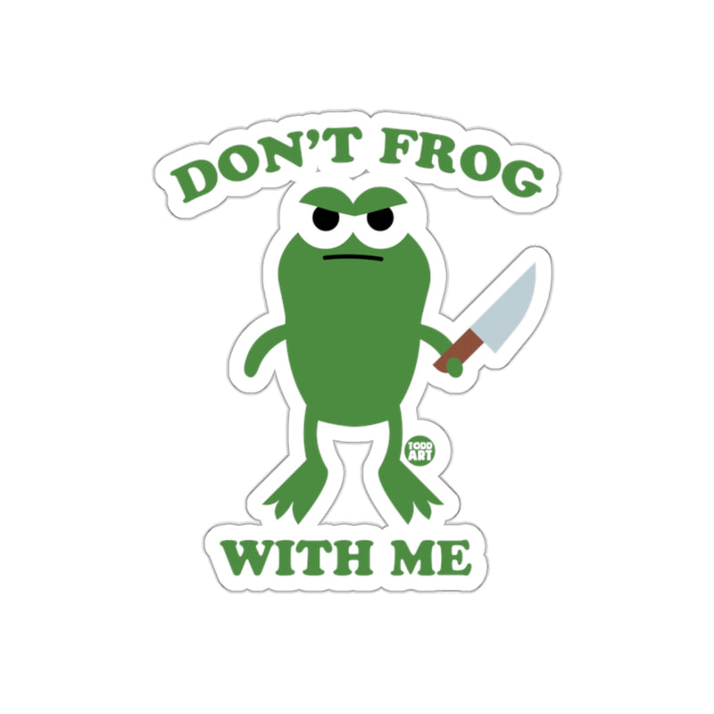 Load image into Gallery viewer, Don't Frog With Me Cute Angry Frog Sticker
