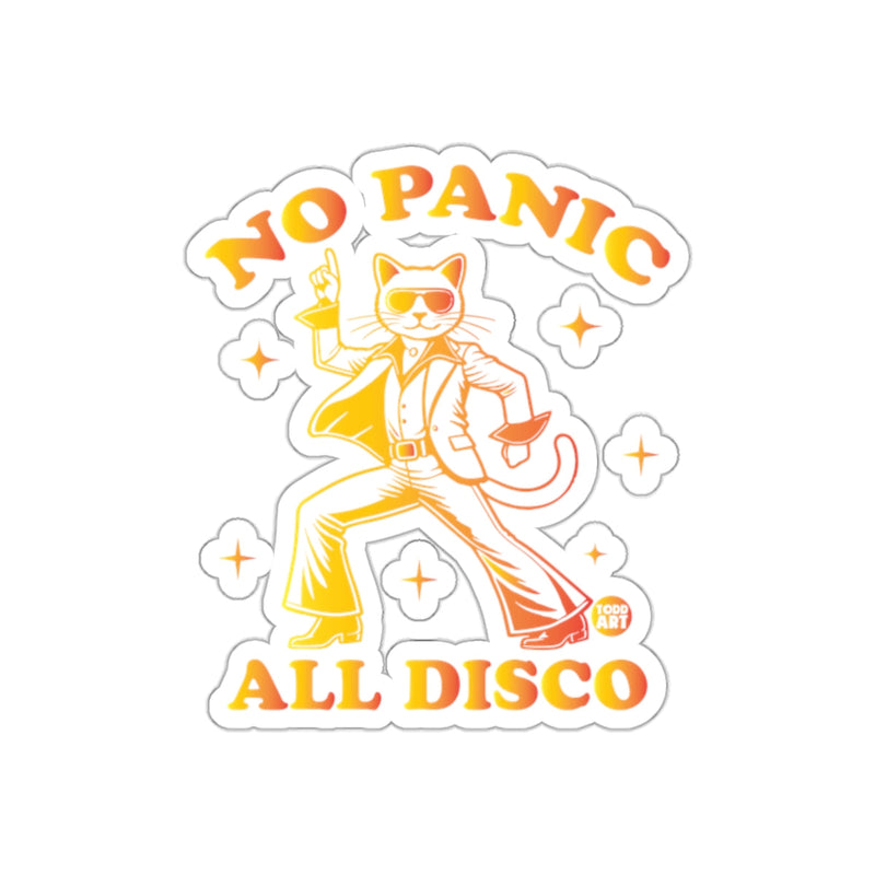 Load image into Gallery viewer, No Panic All Disco Dancing Cat With Sunglasses sticker
