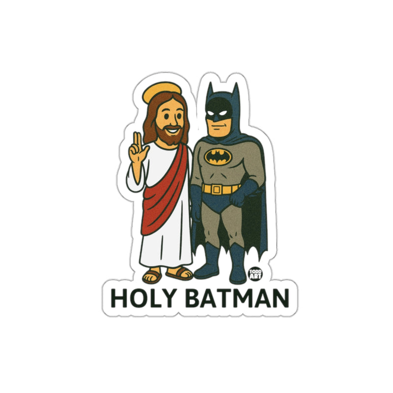Load image into Gallery viewer, Holy Batman Batman and Jesus Funny Sticker
