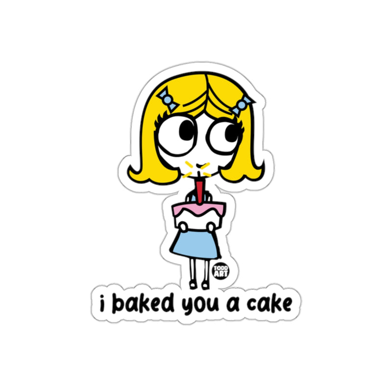 Load image into Gallery viewer, I Baked You A Cake Cute Character Sticker
