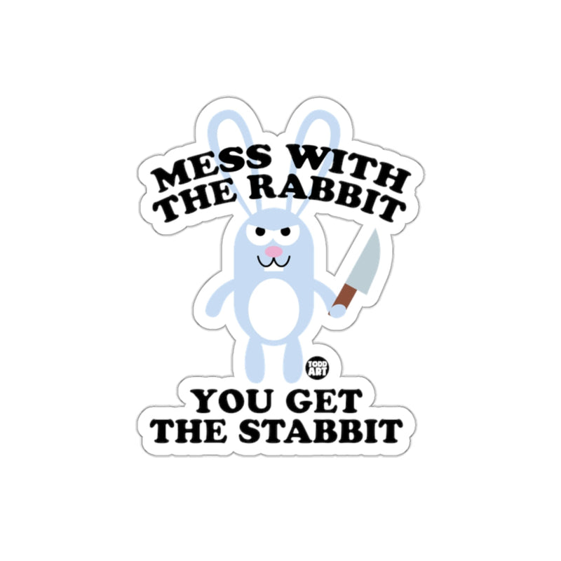 Load image into Gallery viewer, Mess With The Rabbit You Get The Stabbit Sticker
