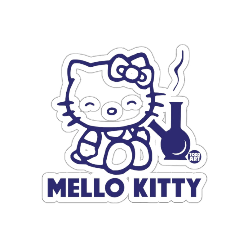 Load image into Gallery viewer, Mello Kitty Smiling with Flask Sticker Art Decor
