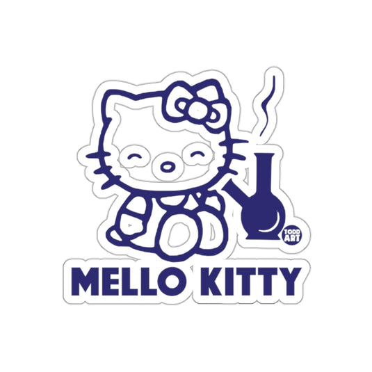 Mello Kitty Smiling with Flask Sticker Art Decor