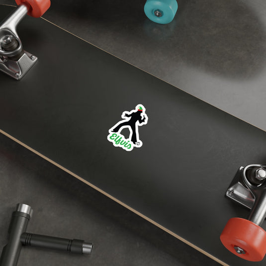 Silhouette Elf Sticker with Elfvis Printed Skateboard Product