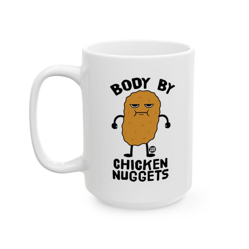 Load image into Gallery viewer, Body By Chicken Nuggets Funny Mug Product
