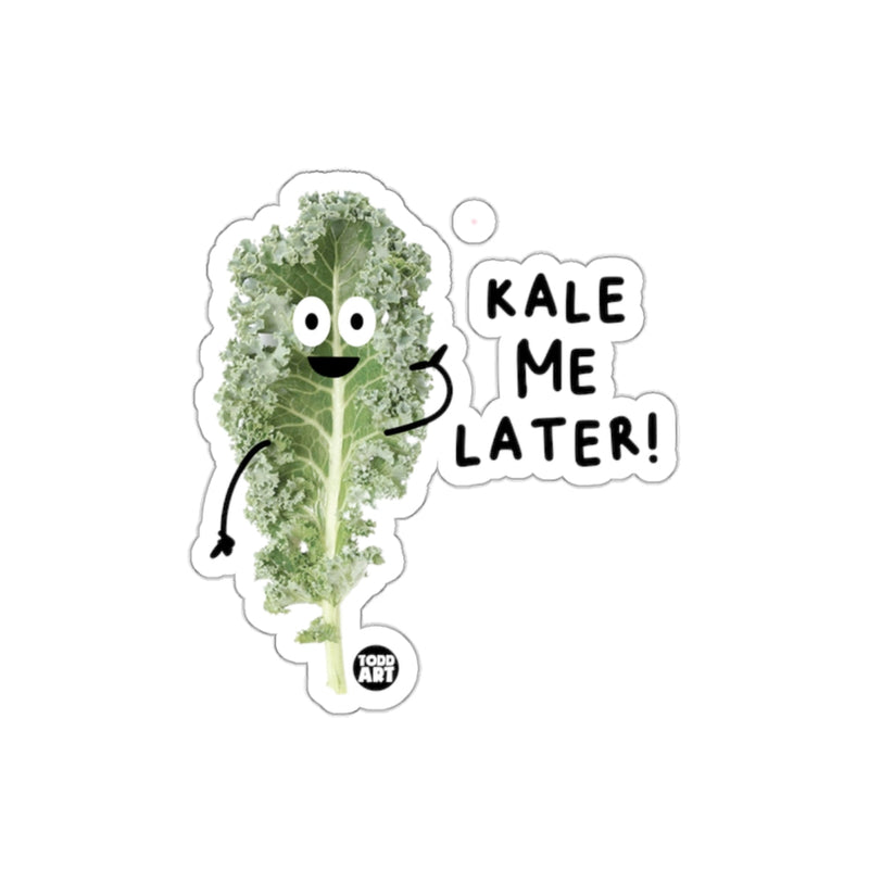 Load image into Gallery viewer, Kale Me Later Sticker with Fun Kale Character

