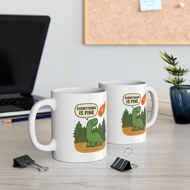 Load image into Gallery viewer, Everything is Fine Dinosaur Mug for Coffee Lovers
