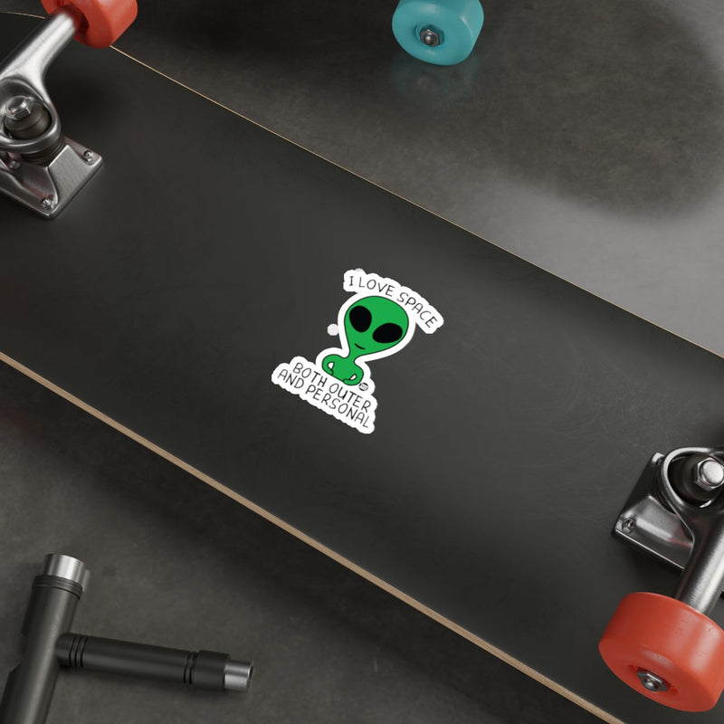 Load image into Gallery viewer, I Love Space Alien Sticker Skateboard Decor Alien Sticker
