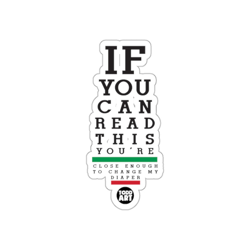 Load image into Gallery viewer, Eye Chart Design Funny Toddler Sticker
