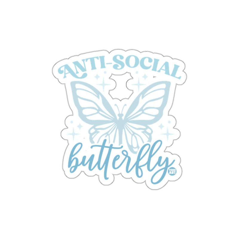 Load image into Gallery viewer, Anti-Social Butterfly Unique Adhesive Sticker
