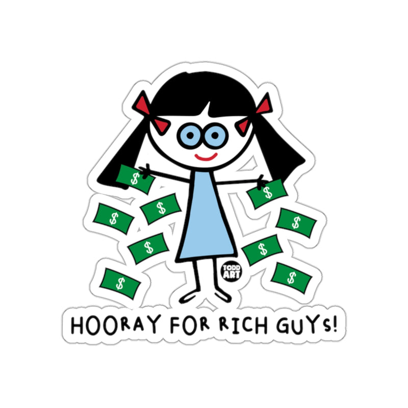 Load image into Gallery viewer, Hooray for Rich Guys Cartoon Money Sticker
