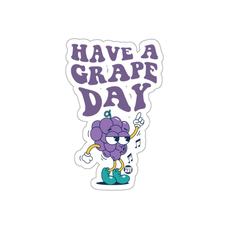 Load image into Gallery viewer, Have A Grape Day Cartoon Character Sticker
