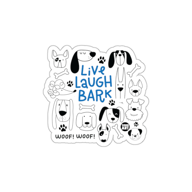 Load image into Gallery viewer, Live Laugh Bark Cute Dog Illustration Sticker
