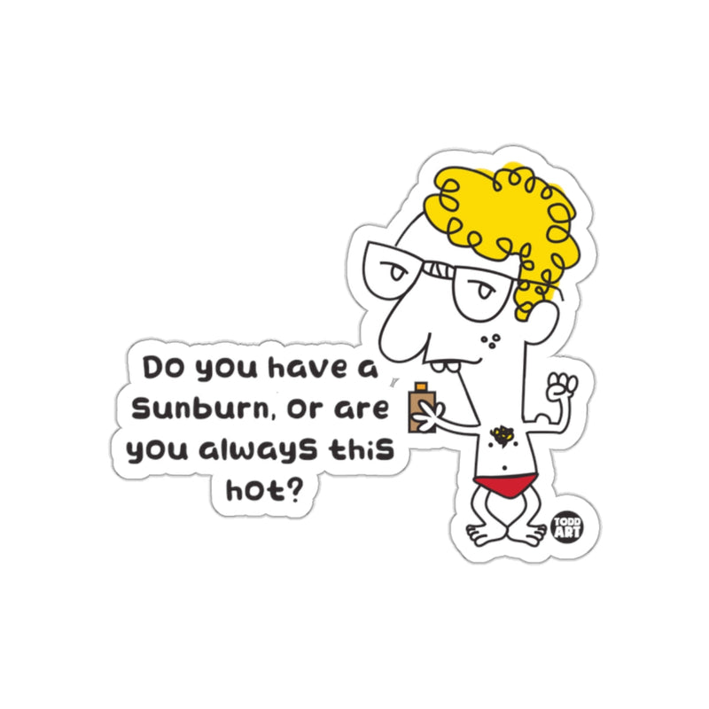 Load image into Gallery viewer, Do You Have a Sunburn or Are You Always This Hot sticker
