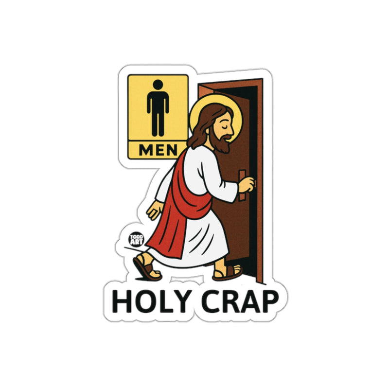Load image into Gallery viewer, HOLY CRAP Bathroom Men Sign Religious Character Sticker
