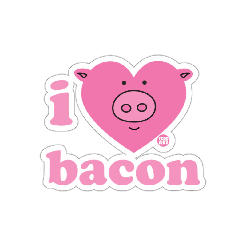 Load image into Gallery viewer, I Love Bacon with Cute Pig Design Sticker
