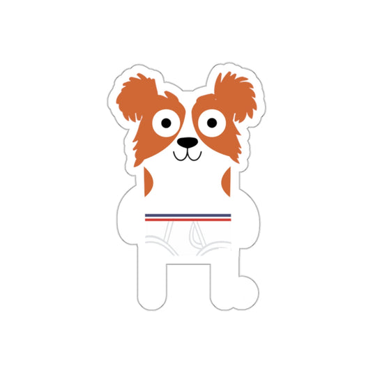 Cute Cartoon Dog Sticker with Big Eyes and Ears