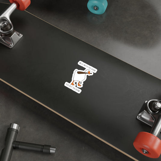 Mess With The Honk You Get The Bonk Goose with Bat sticker