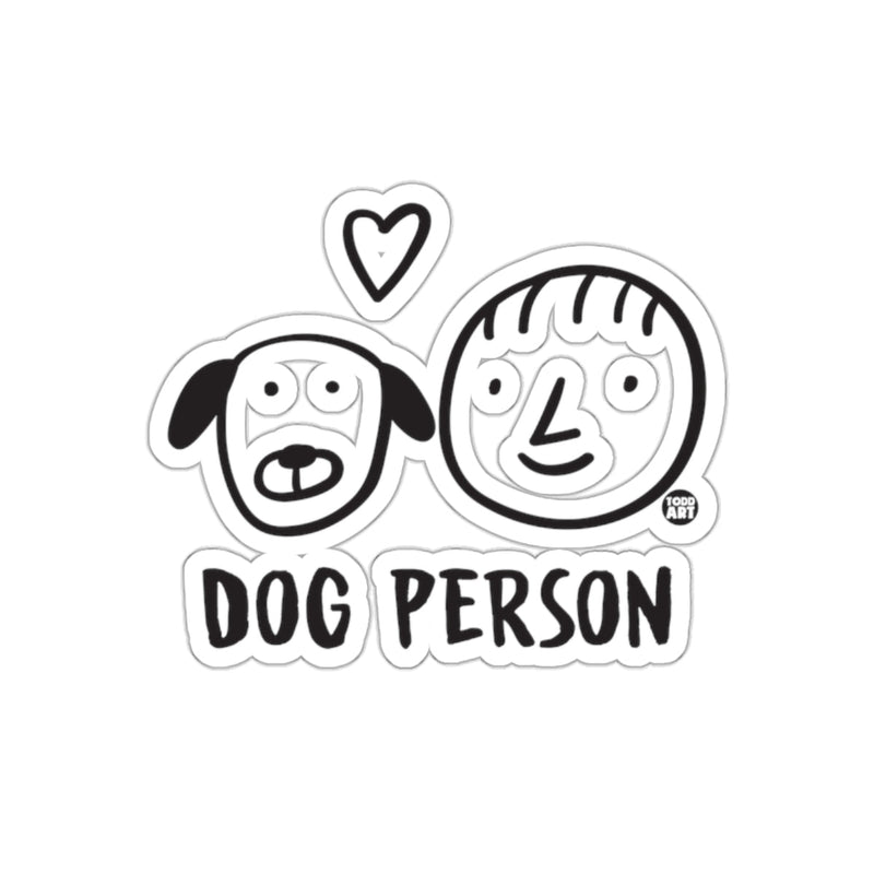 Load image into Gallery viewer, Cute Dog Person Sticker with Heart Drawing Design
