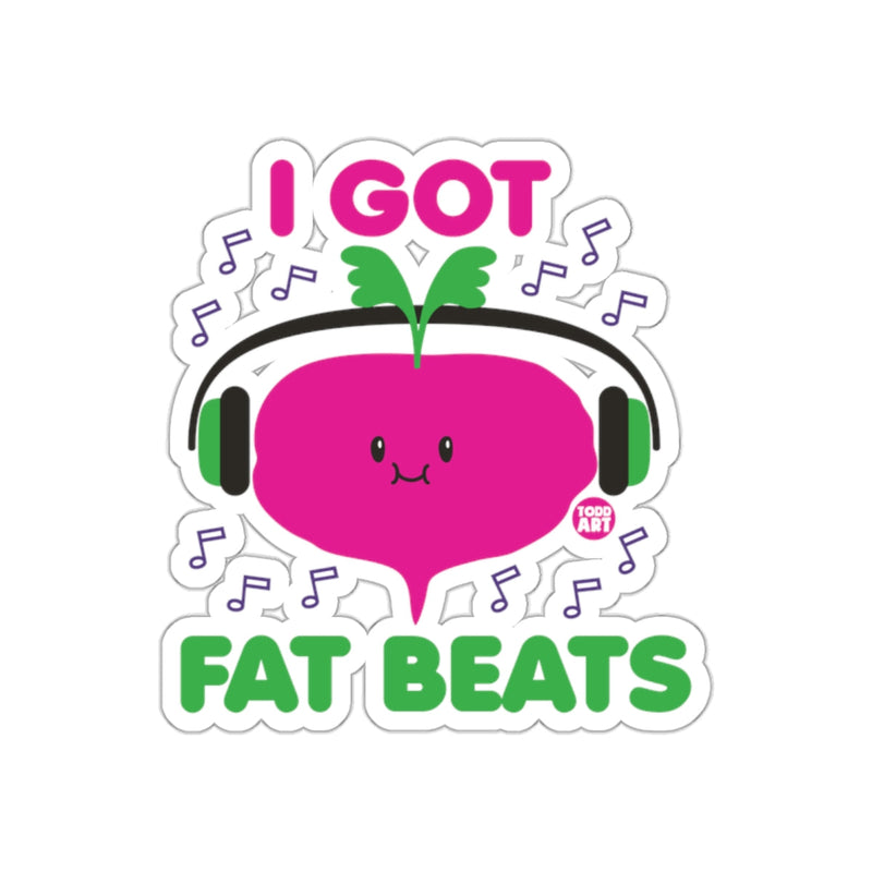Load image into Gallery viewer, I Got Fat Beats Cute Headphones Music Sticker
