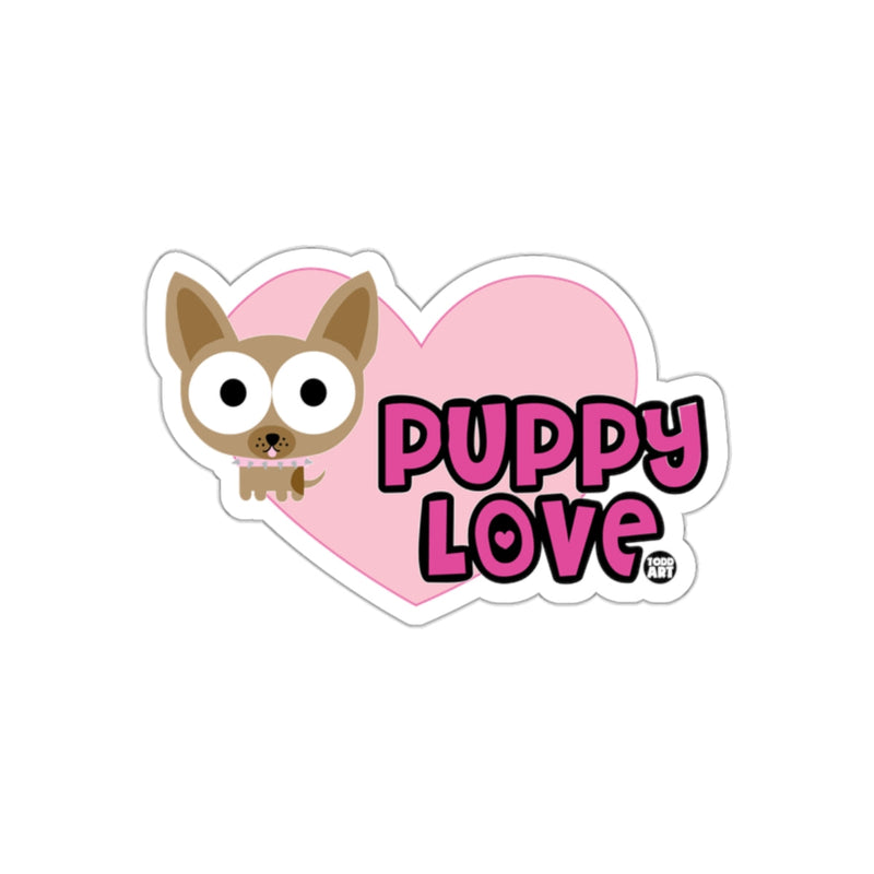 Load image into Gallery viewer, Cute Puppy Love Heart Sticker with Cartoon Dog Design
