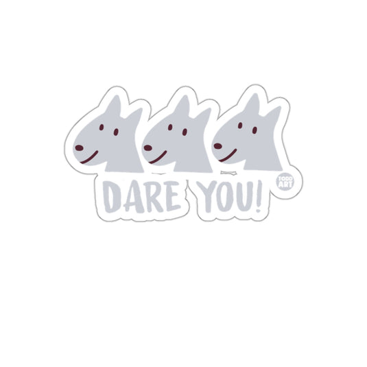 Dare You Three Dogs Design sticker Fun Todd Art Decal