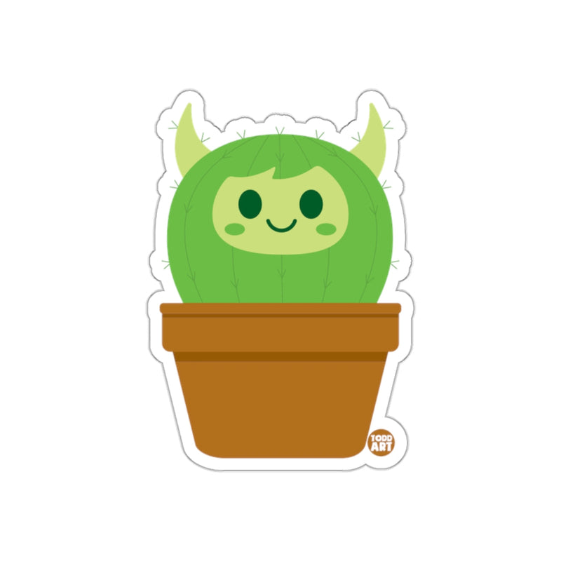 Load image into Gallery viewer, Cute Cartoon Cactus in Pot Sticker with Smiling Face
